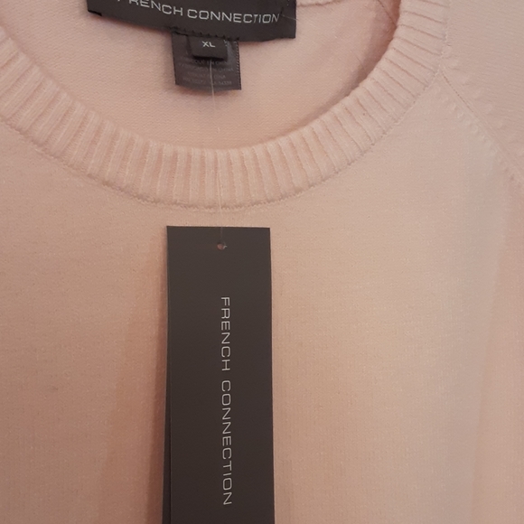 NWT French Connection XL Pink Crew Neck Sweater - Picture 4 of 5